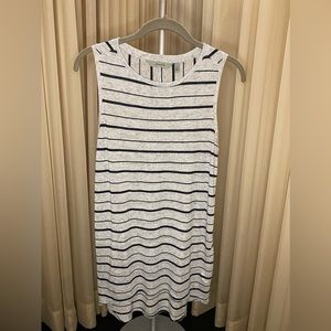Athleta Tank Top Black & Grey Stripes size XS